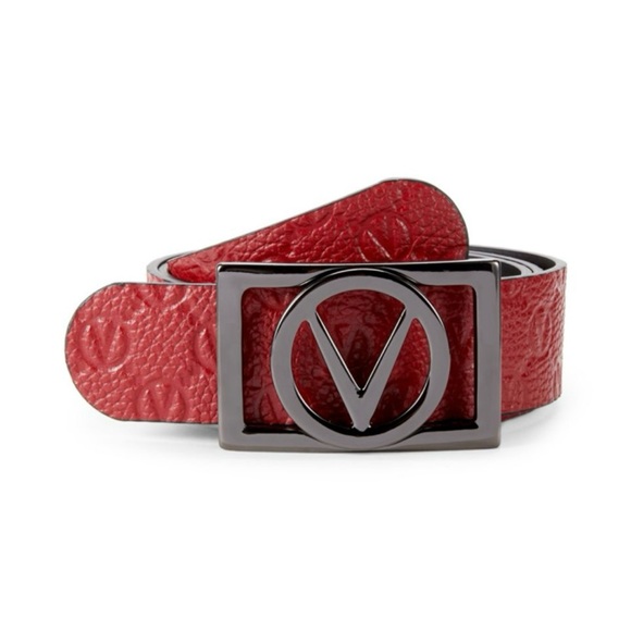 VALENTINO BY MARIO VALENTINO LOGO LEATHER BELT